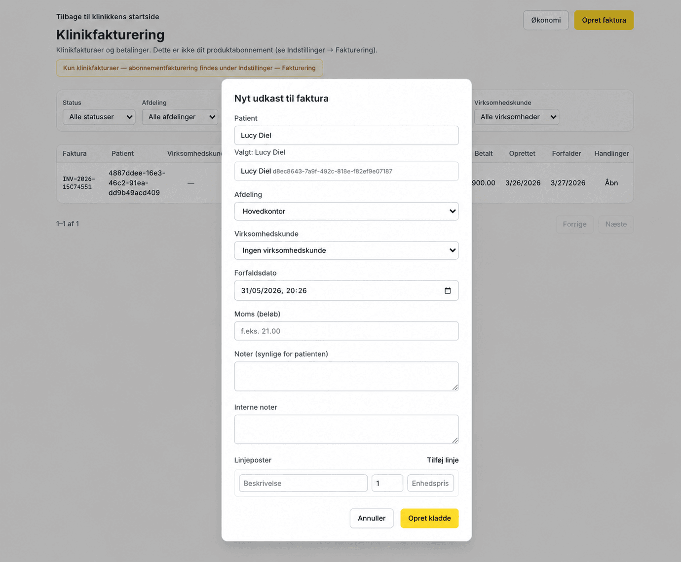 Modtag betaling i samme arbejdsgang