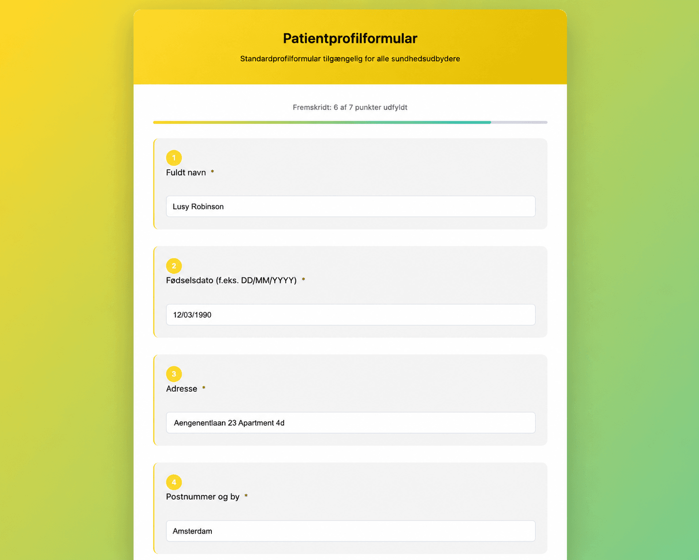 Indtagsformularer