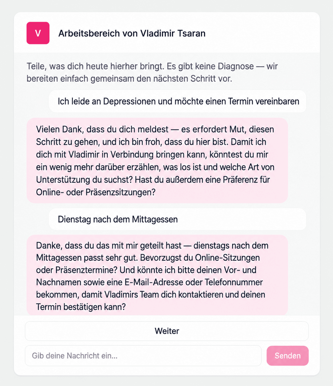 Patienten annehmen, wenn Kapazität frei ist