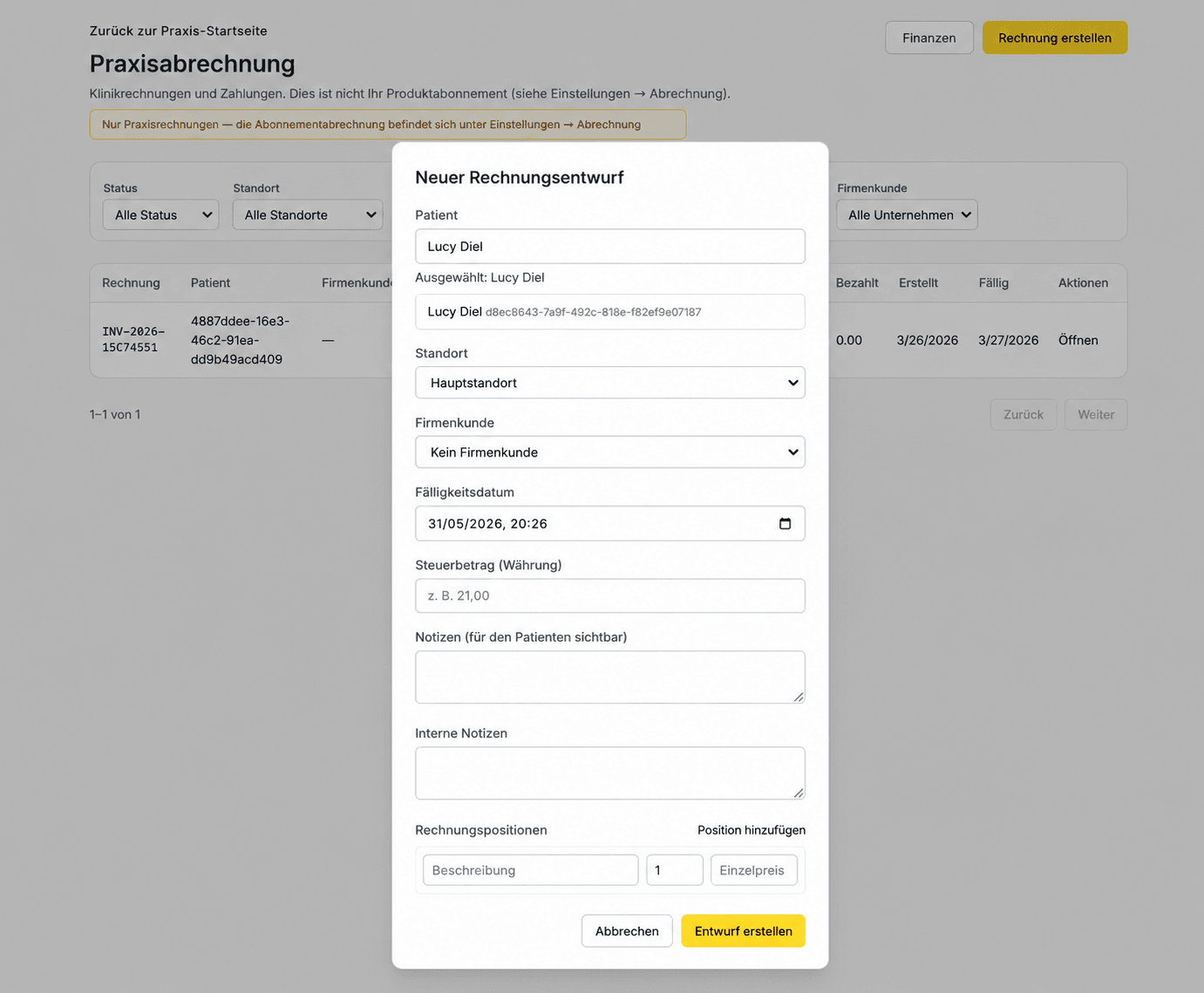 Zahlung im selben Workflow einziehen