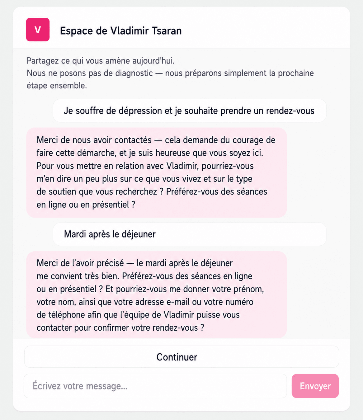 Acceptez des patients quand vous avez de la capacité
