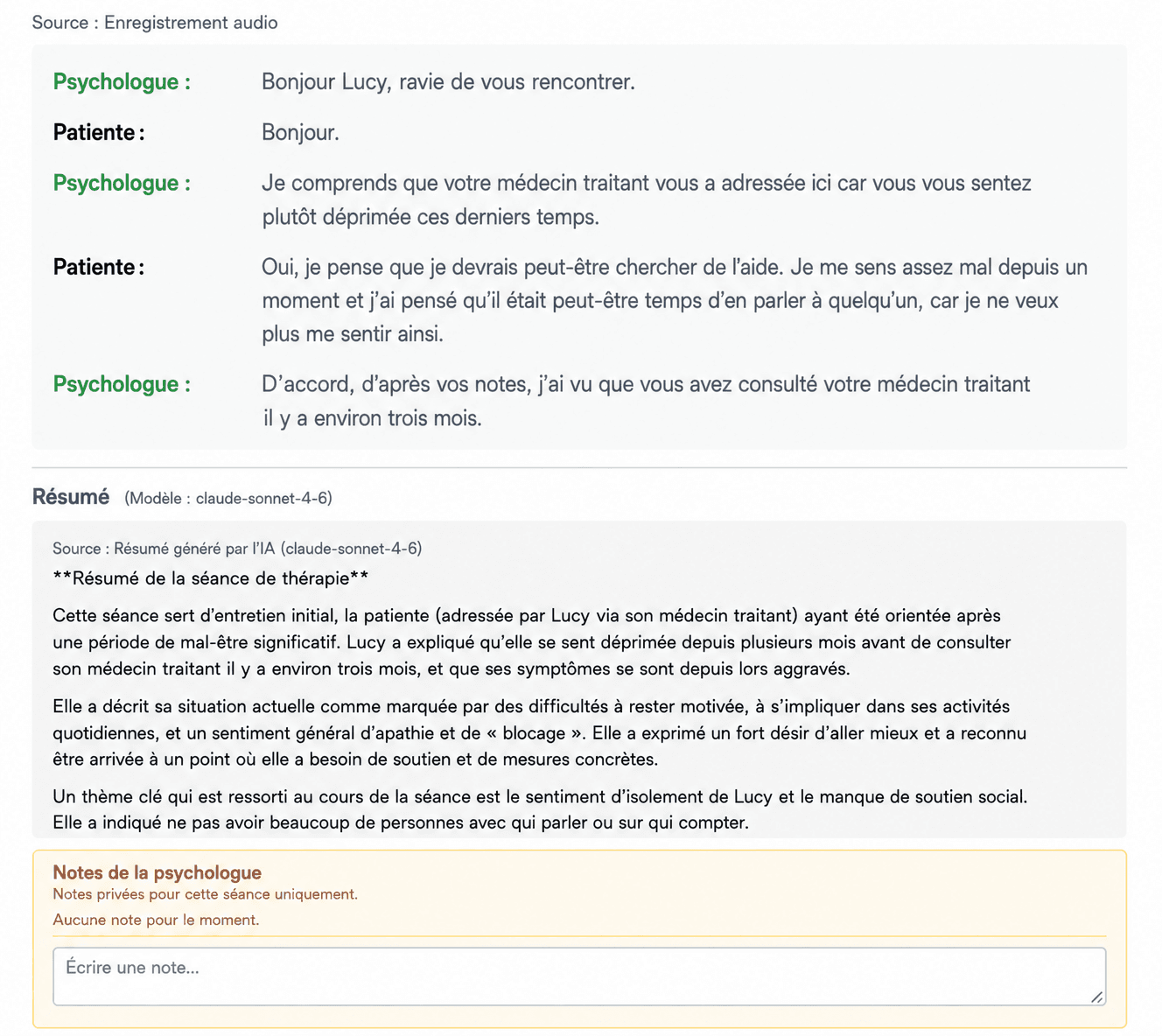 Résumé de séance AINuma et éditeur de notes