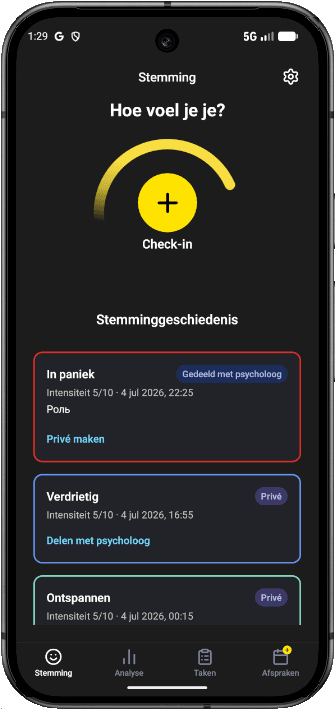 Optionele companion-app voor patiënten