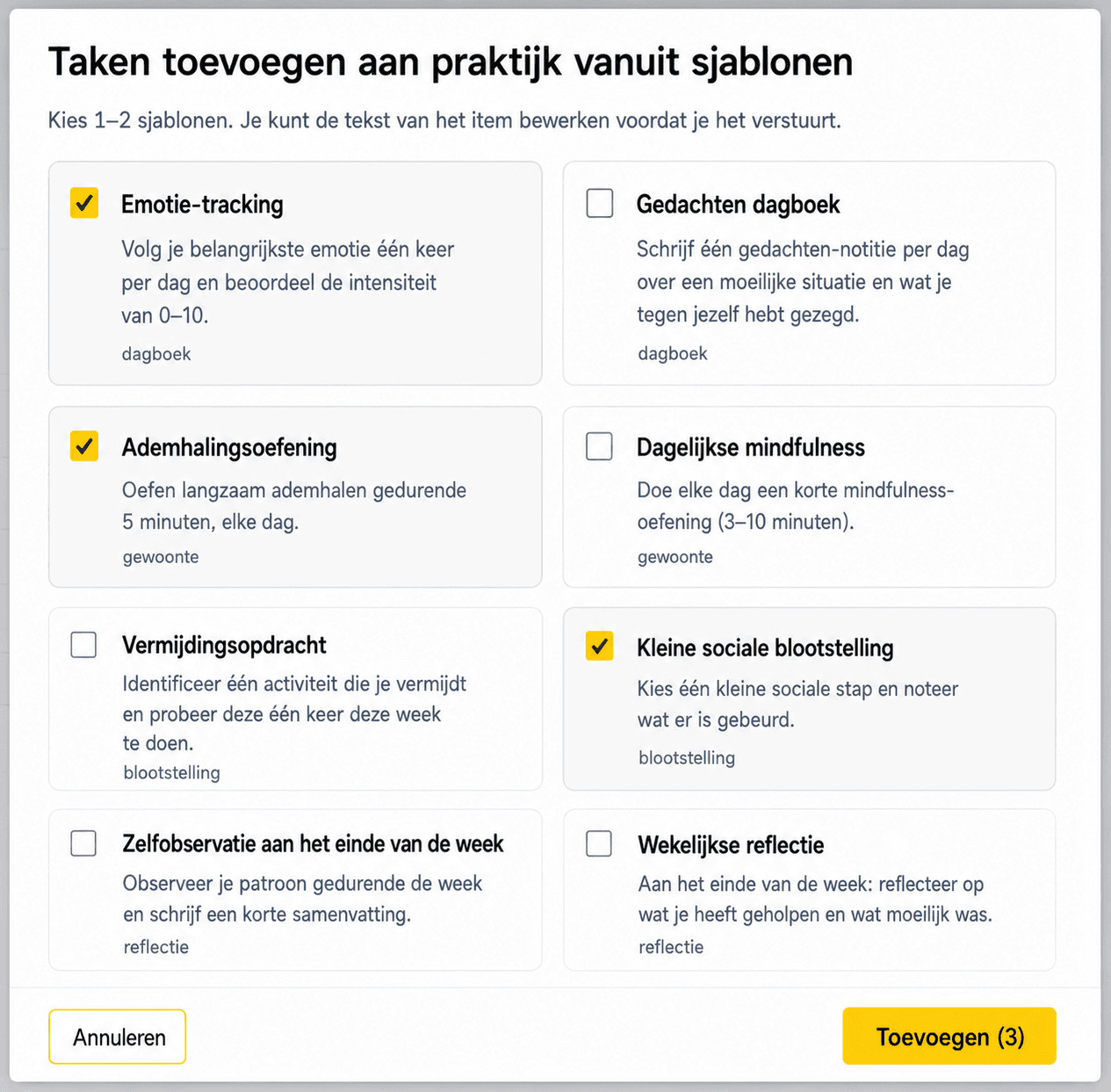 Volg op tussen sessies