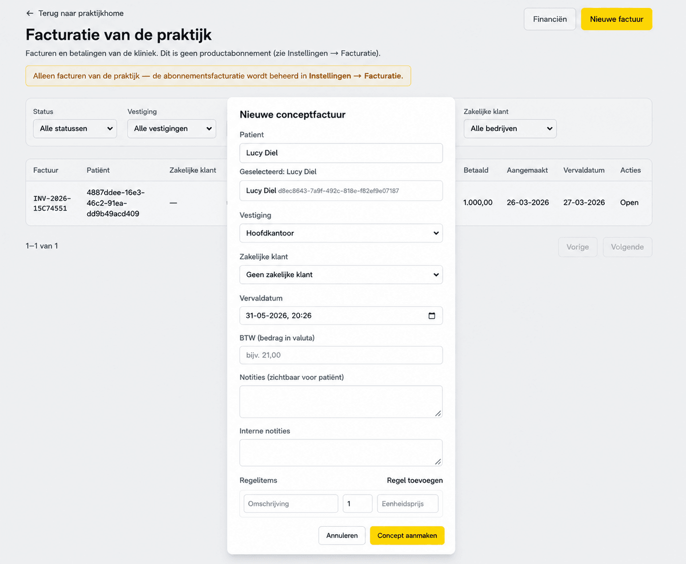 Ontvang betaling in dezelfde workflow