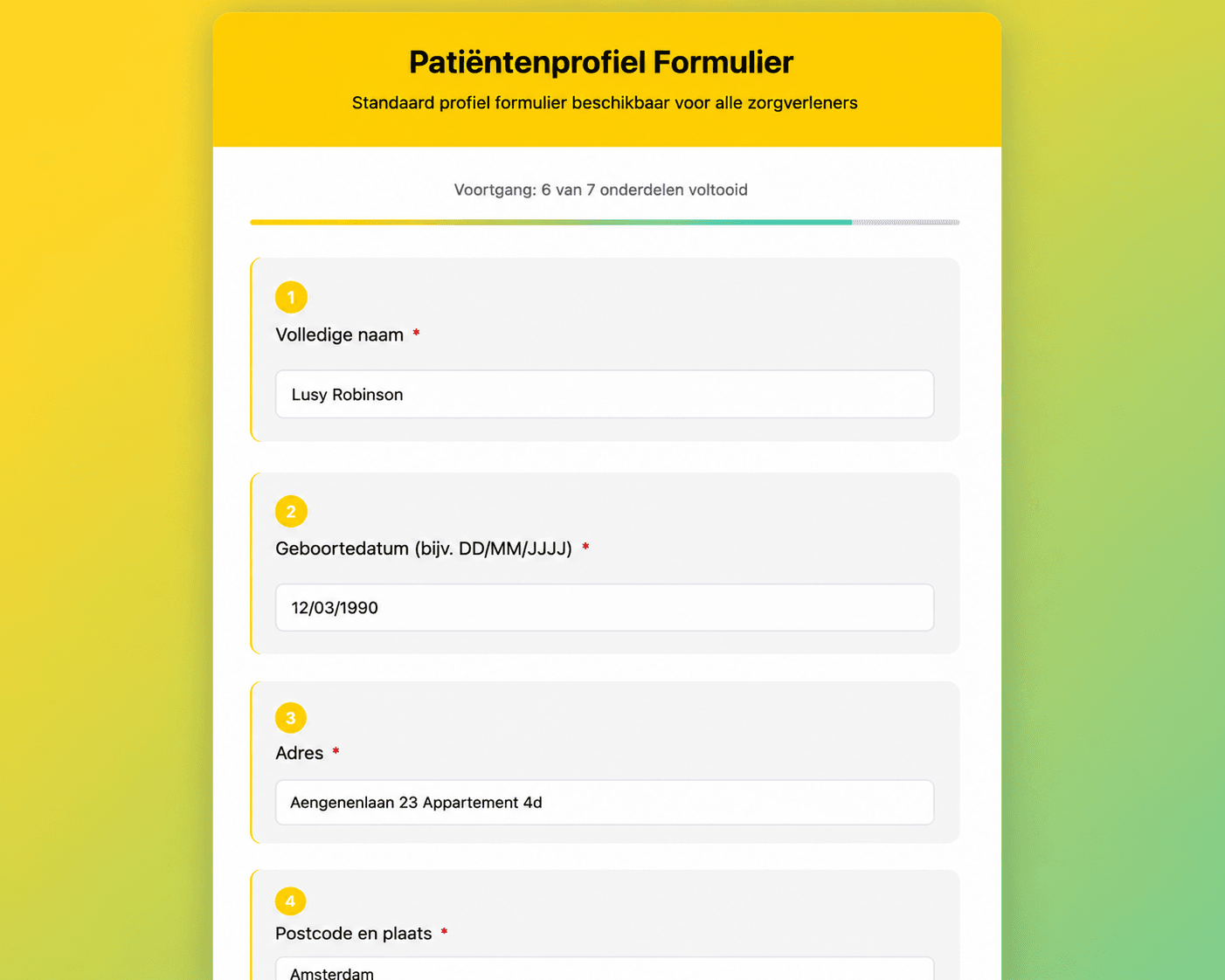 Intakeformulieren