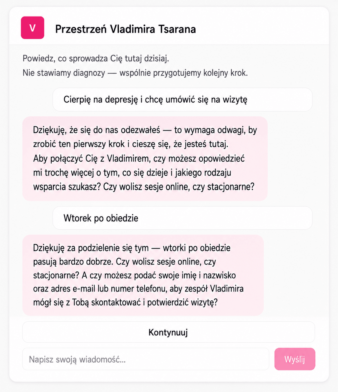 Przyjmuj pacjentów, gdy masz pojemność