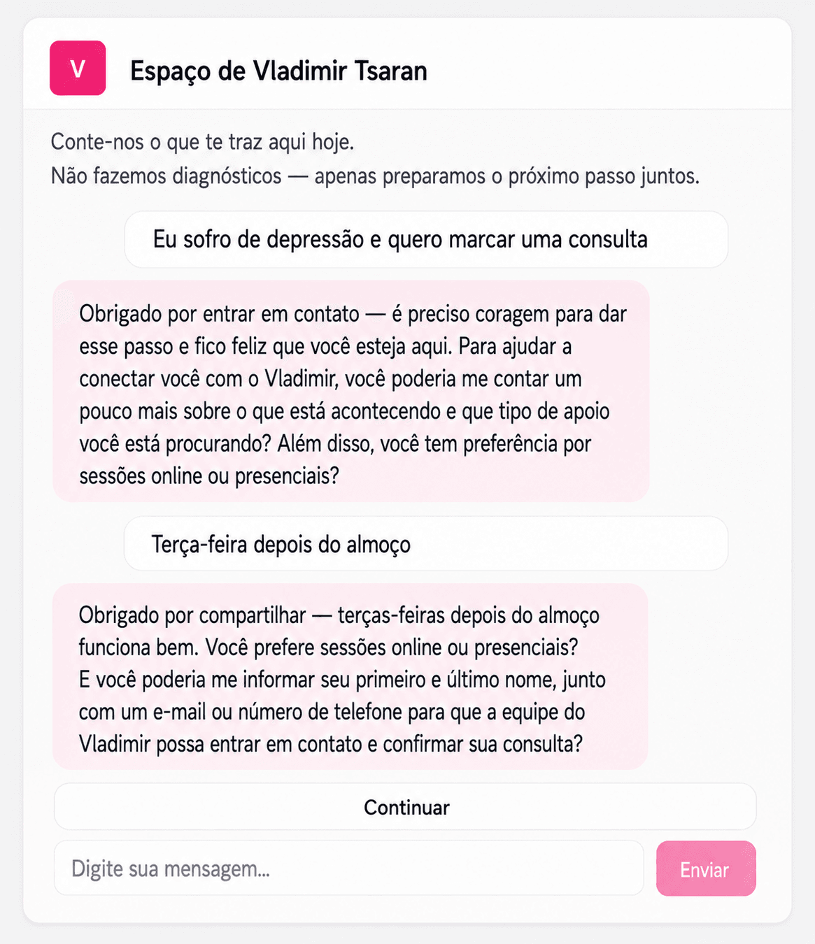 Aceite pacientes quando tiver capacidade
