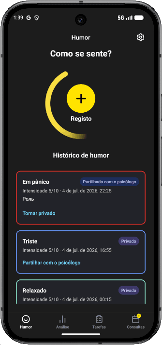 App complementar opcional para pacientes