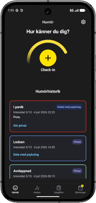 Valfri följeslagsapp för patienter