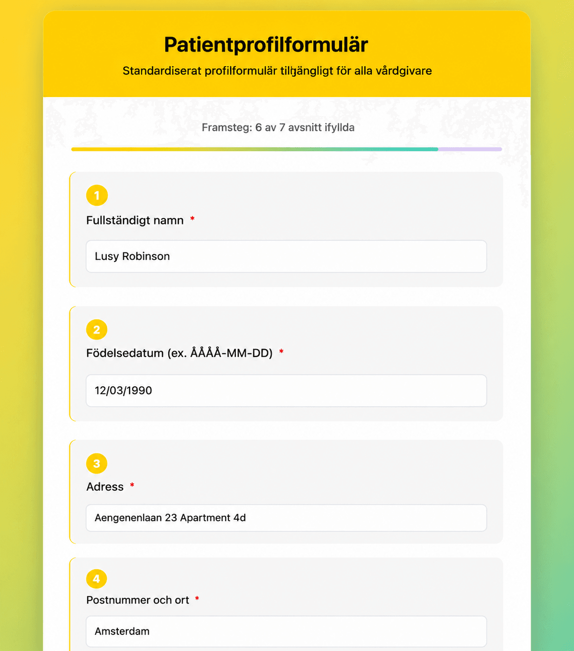 Intagsformulär