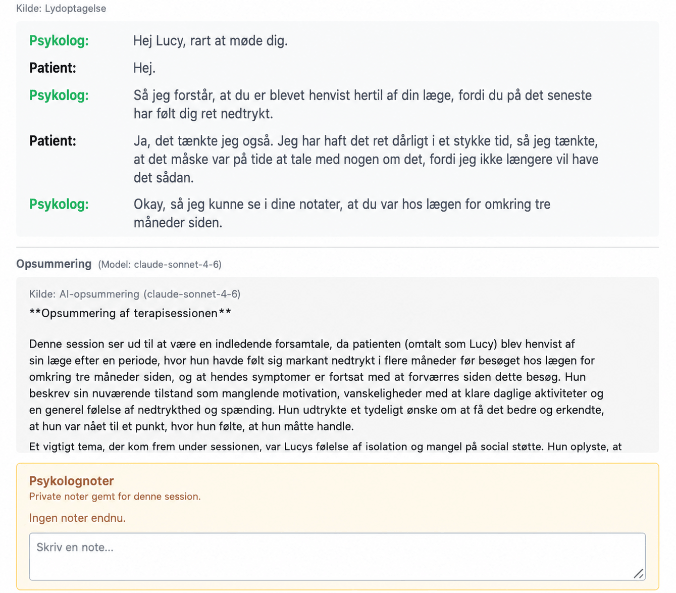 AI-udtrukne symptomer, mål, triggere og risikomarkører