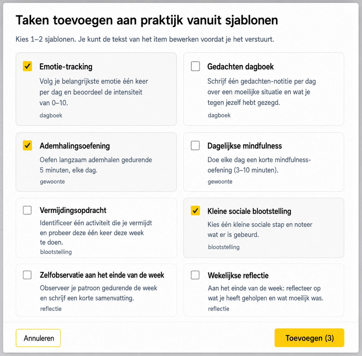 Huiswerk genereren en bijhouden