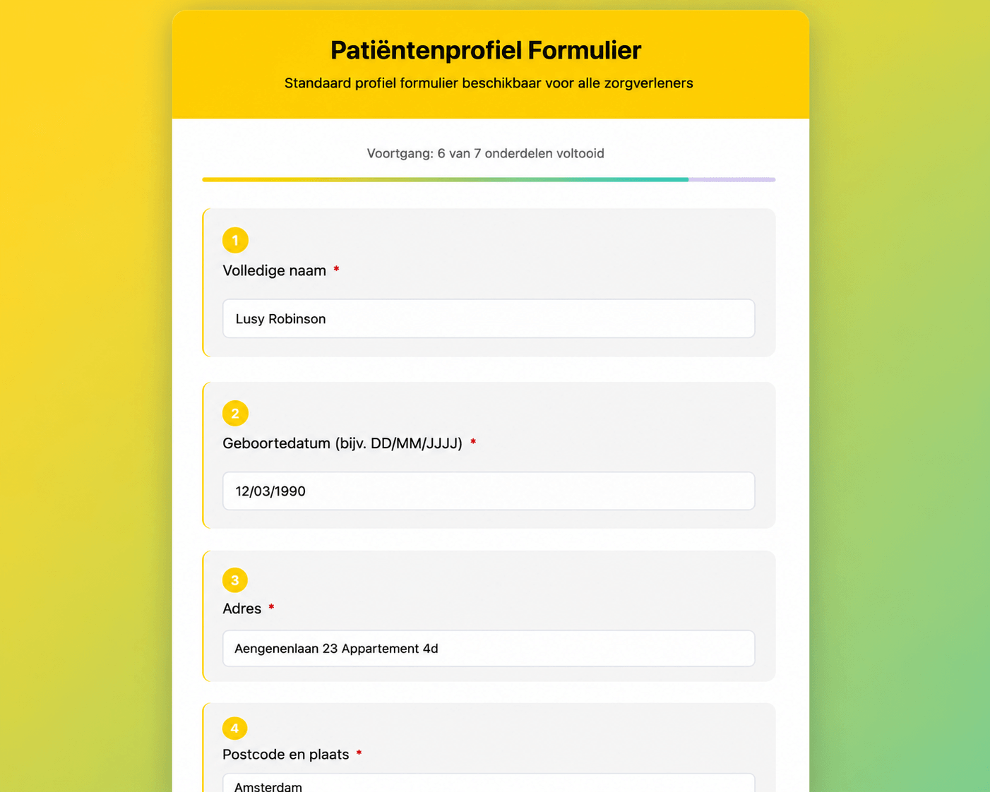 Intakeformulieren