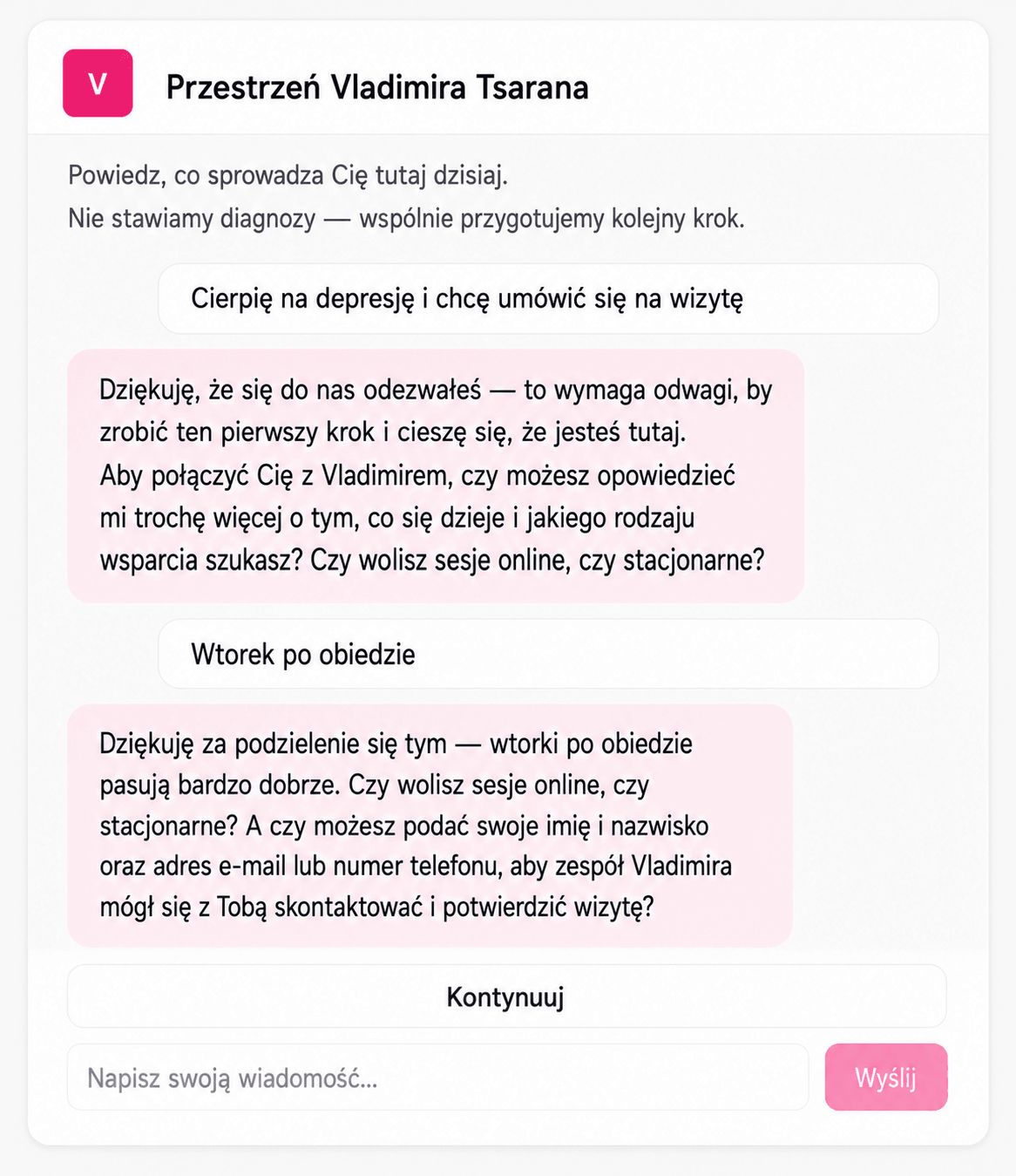 Widget rezerwacji na stronie
