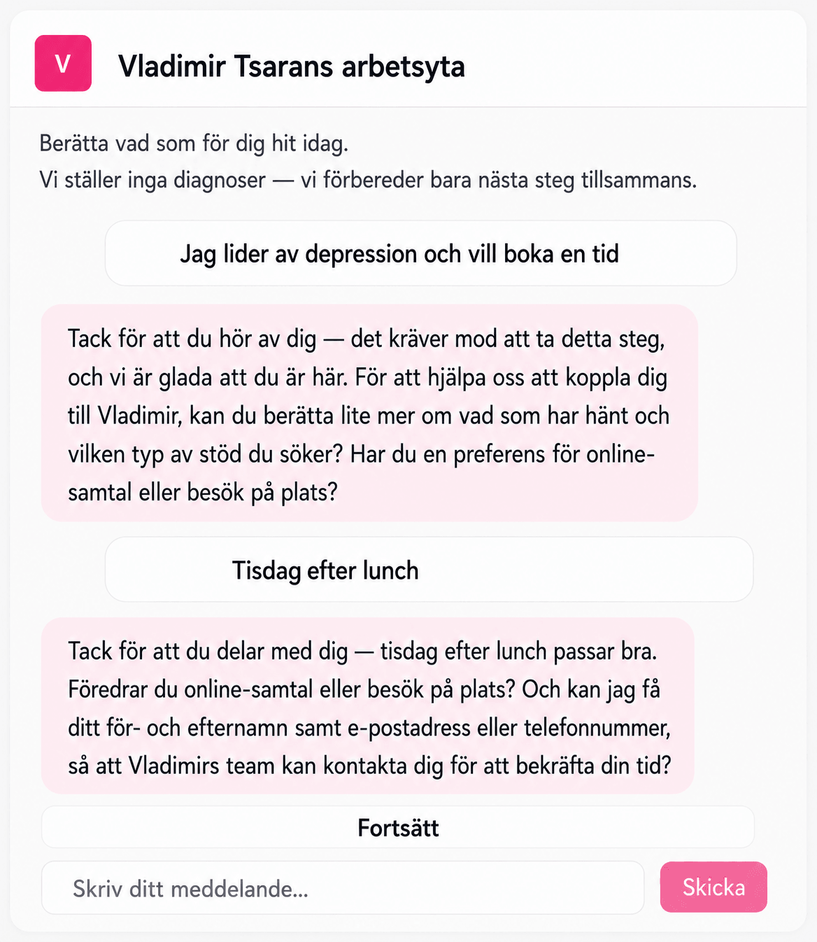 Bokningswidget för din webbplats
