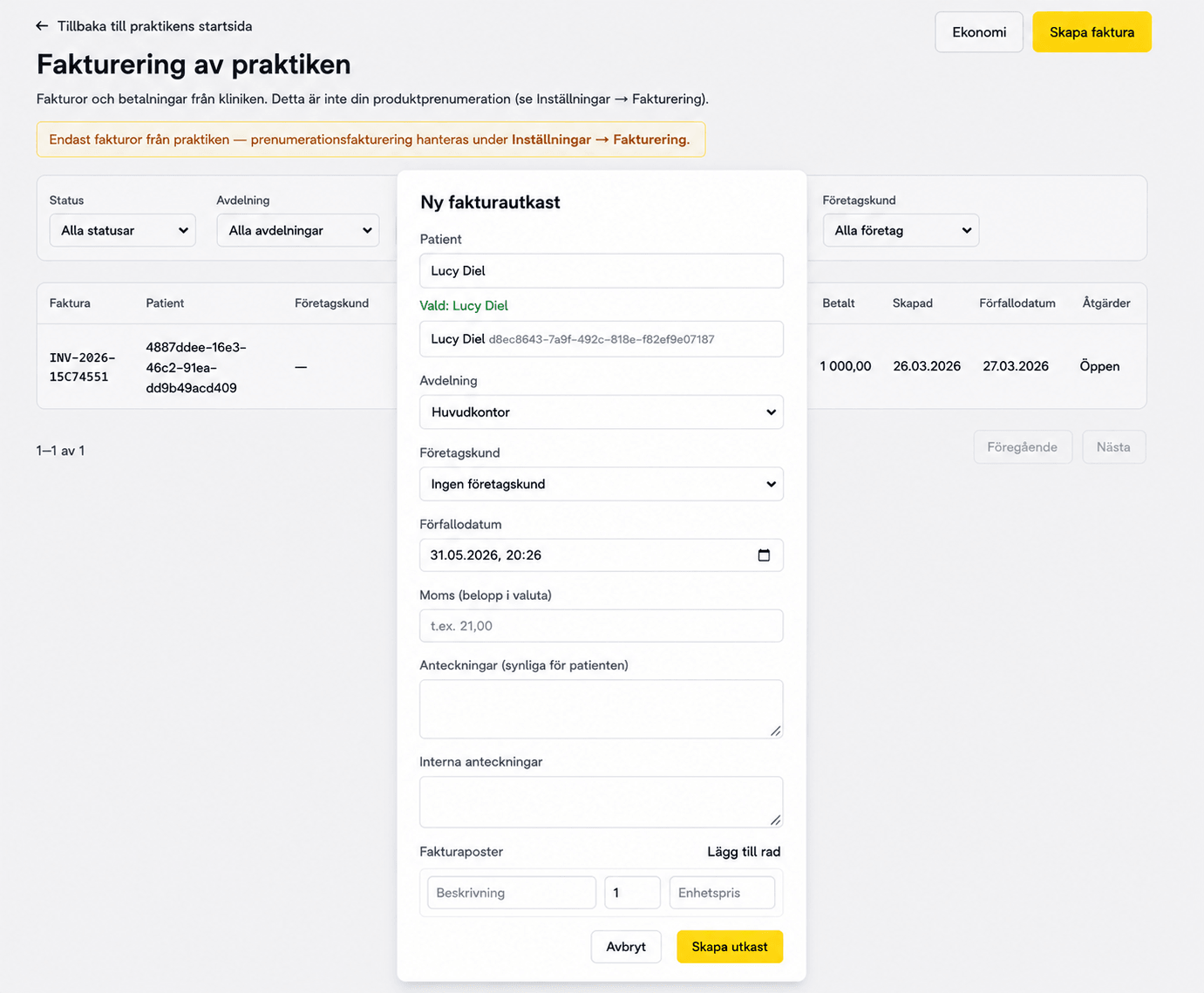 Automatiska onlinebetalningar