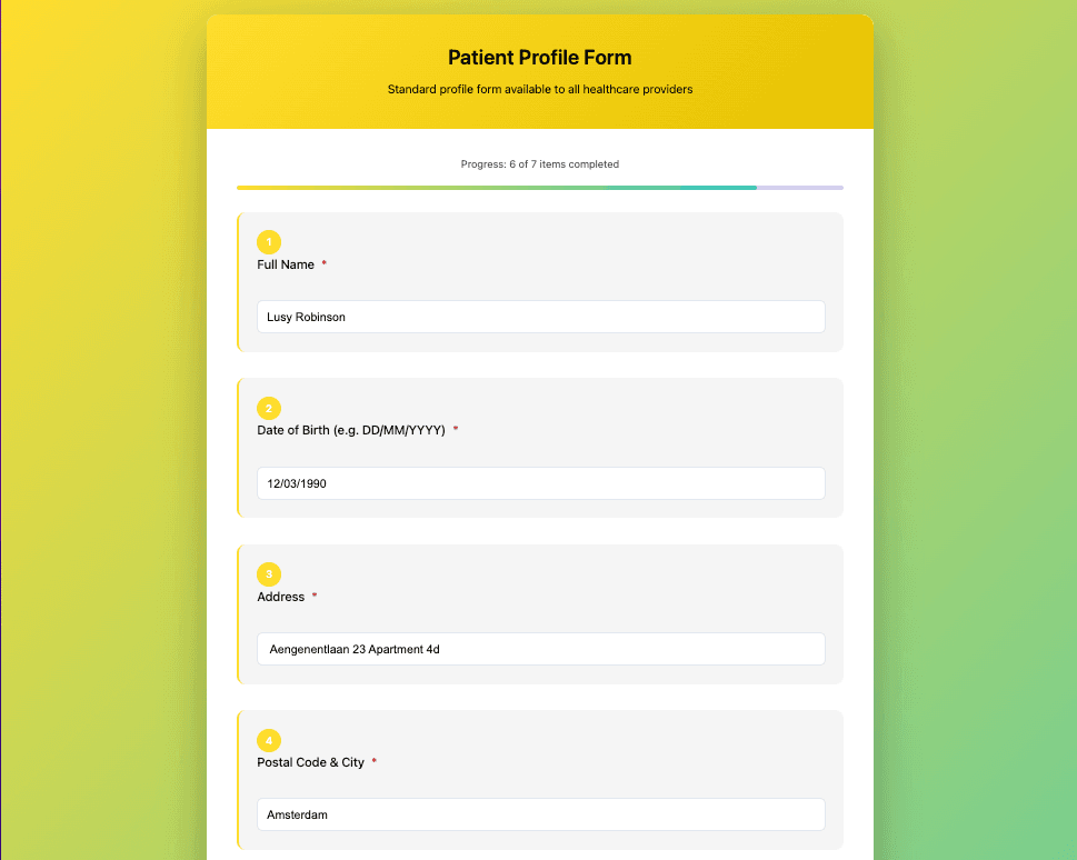 Intake forms